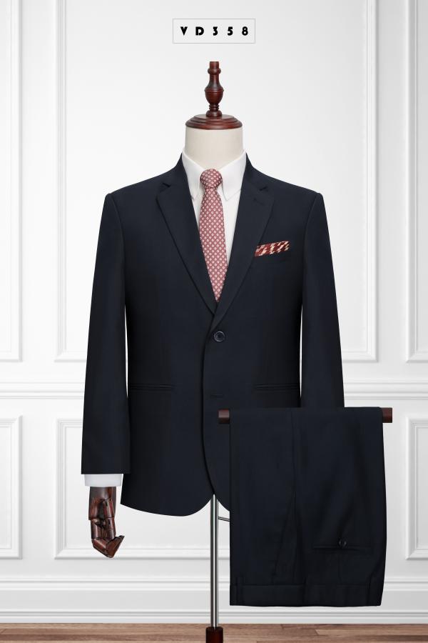 358 Bộ Vest xanh đen 2 nút #0